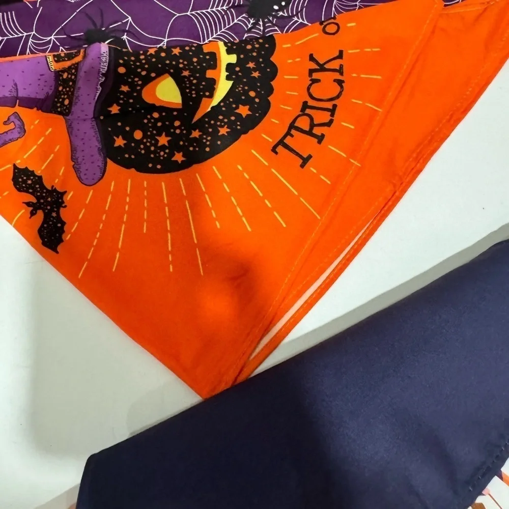 SANWUTA Halloween Dog triangle Bandanas set of 10 Halloween print size XL